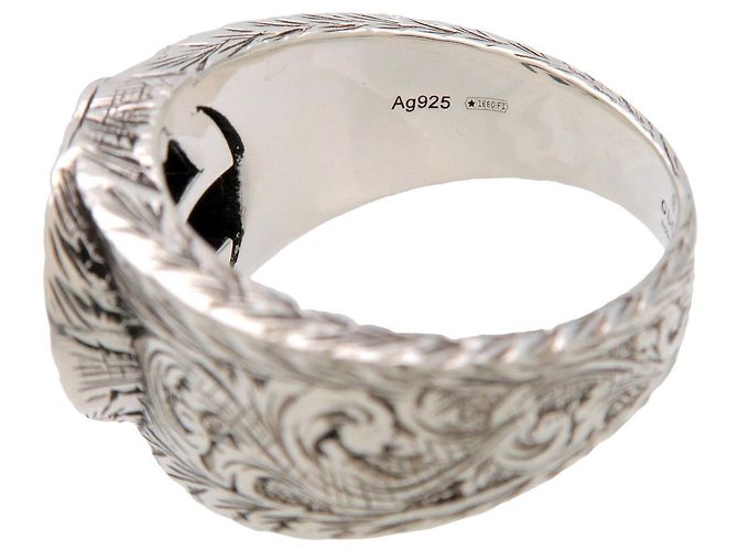Anello GUCCI Interlocking G Arabesque SV925 Silver #23 US10.5 EU63 - vista 5