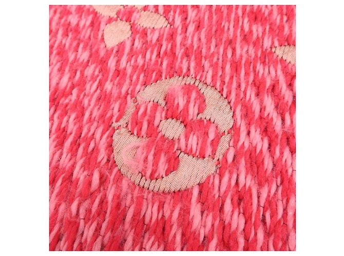 Louis Vuitton Monogram Wool Silk Scarf Echarpe Logomania M78706 - vista 11