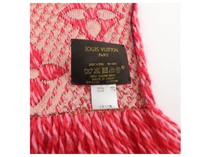 Louis Vuitton Monogram Wool Silk Scarf Echarpe Logomania M78706 - vista 18