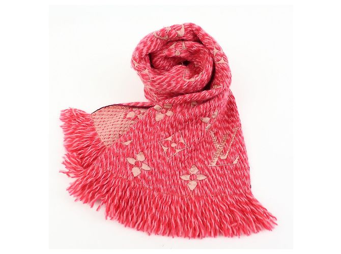 Louis Vuitton Monogram Wool Silk Scarf Echarpe Logomania M78706 - vista 19