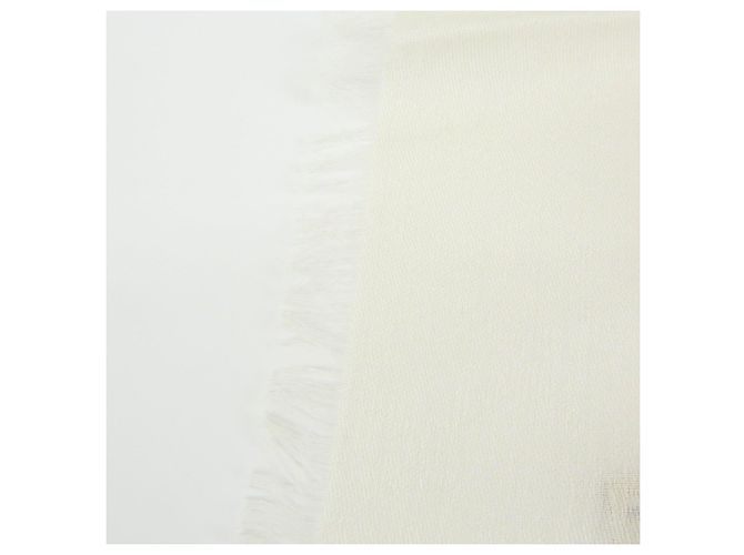 Sciarpa in seta e rayon GUCCI Interlocking G Sherry GG Motivo Tigre Avorio - vista 8