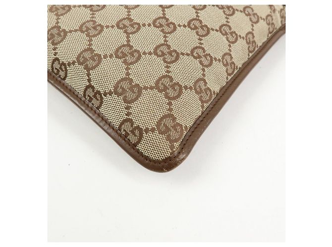 Borsa a tracolla e spalla GUCCI GG Canvas Leather Brown 27639 - vista 10