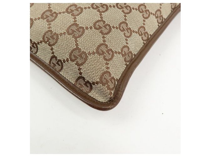 Borsa a tracolla e spalla GUCCI GG Canvas Leather Brown 27639 - vista 12