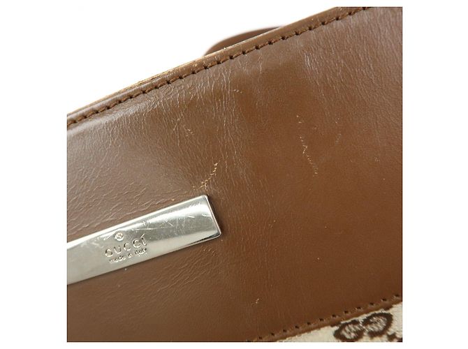 Borsa a tracolla e spalla GUCCI GG Canvas Leather Brown 27639 - vista 15
