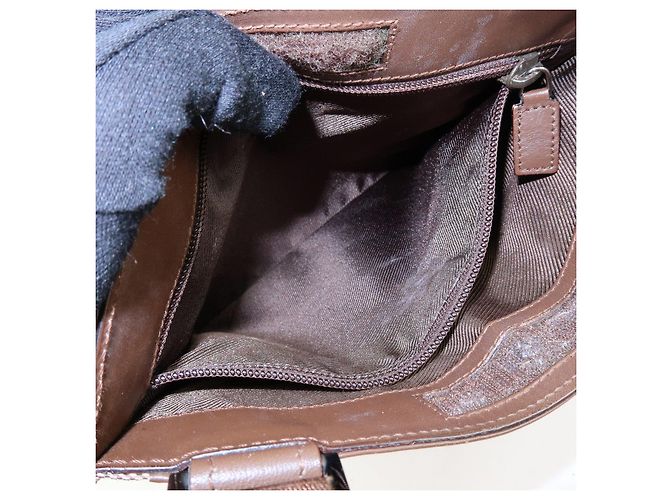Borsa a tracolla e spalla GUCCI GG Canvas Leather Brown 27639 - vista 20