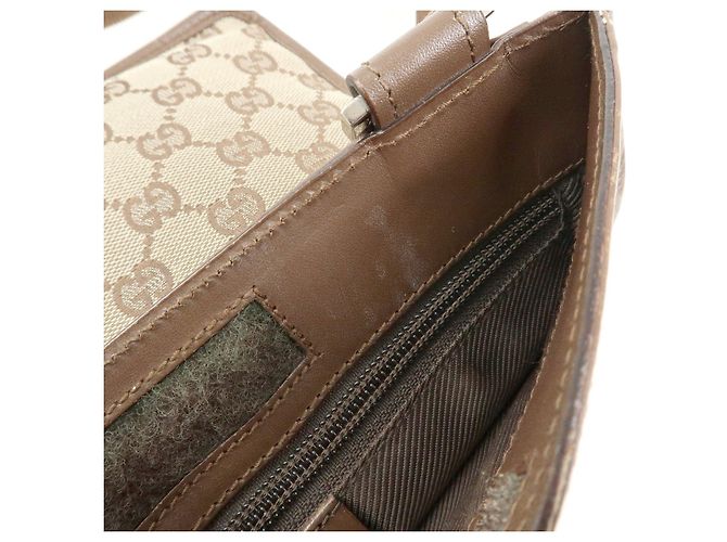 Borsa a tracolla e spalla GUCCI GG Canvas Leather Brown 27639 - vista 21