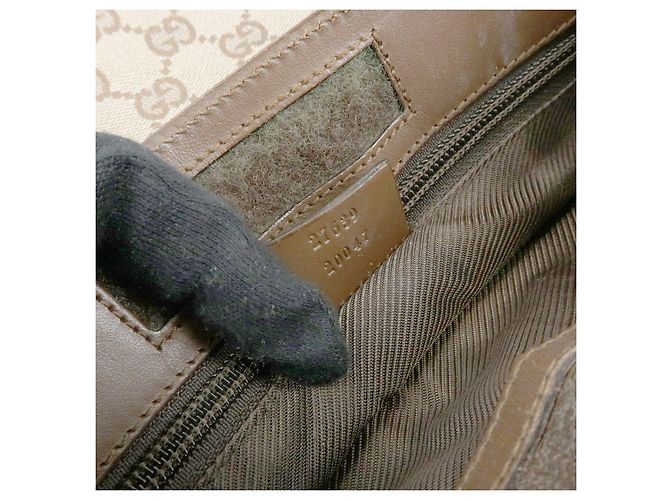 Borsa a tracolla e spalla GUCCI GG Canvas Leather Brown 27639 - vista 23