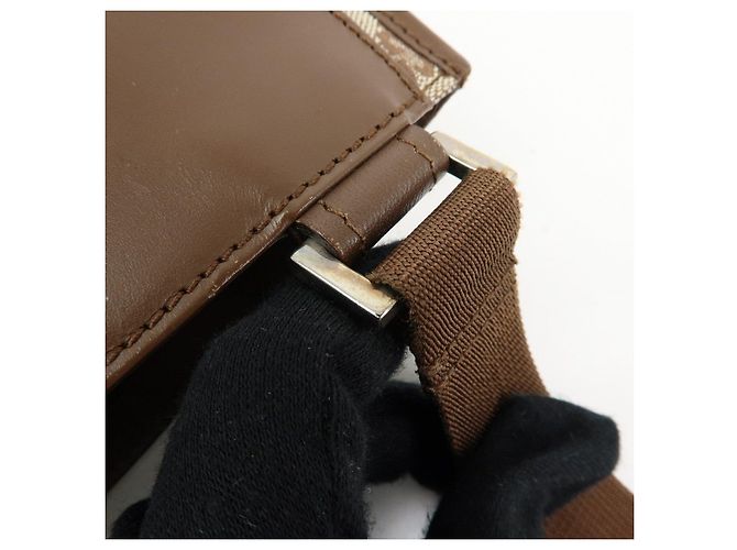 Borsa a tracolla e spalla GUCCI GG Canvas Leather Brown 27639 - vista 8