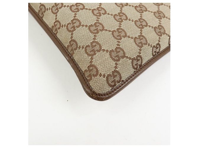 Borsa a tracolla e spalla GUCCI GG Canvas Leather Brown 27639 - vista 9