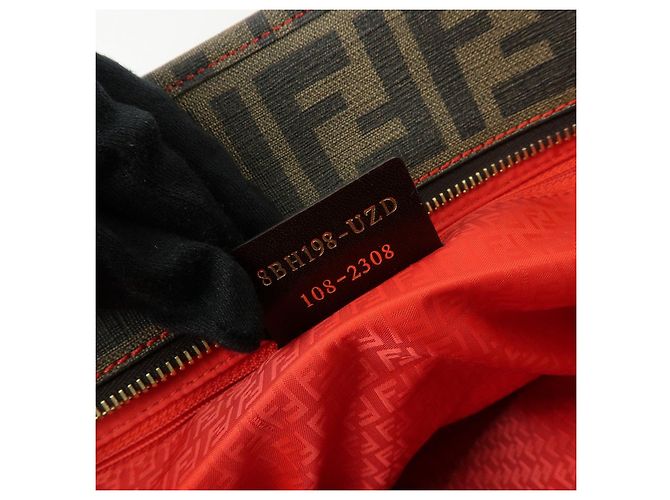 Borsa Tote e Borsa a Tracolla FENDI Zucca PVC Marrone Nero 8BH198 - vista 20
