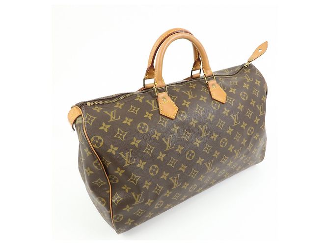 Borsa a mano Louis Vuitton Monogram Speedy 40 Borsa Boston Marrone M41522 - vista 4
