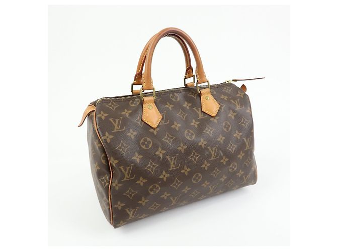 Louis Vuitton Monogram Speedy 30 Boston Bag Hand Bag Brown M41108 - vista 4
