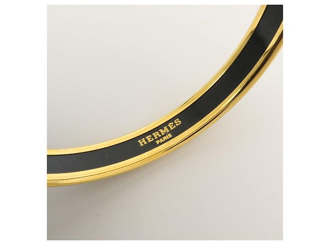 Hermès HERMES Email PM Bracciale Rigido Placcato Oro Verde Scuro - vista 8