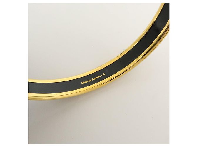 Hermès HERMES Email PM Bracciale Rigido Placcato Oro Verde Scuro - vista 9