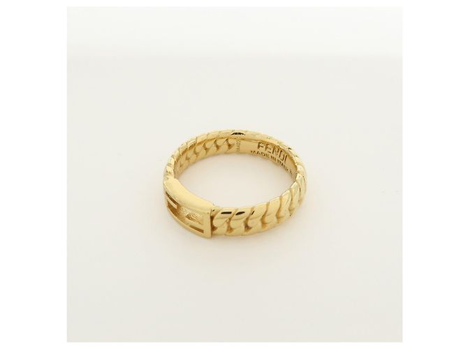 FENDI Baguette Ring Metal Ring Gold Ring Größe M US7 EU54 HK15 - Ansicht 2