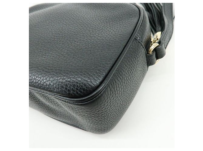 Borsa a tracolla e spalla GUCCI SOHO in pelle Nero 308364 - vista 10