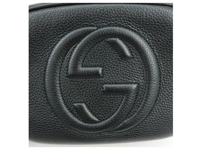 Borsa a tracolla e spalla GUCCI SOHO in pelle Nero 308364 - vista 13
