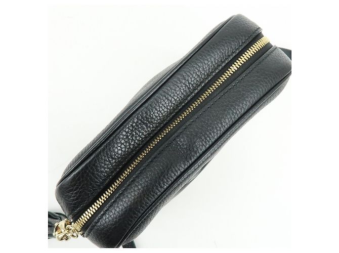 Borsa a tracolla e spalla GUCCI SOHO in pelle Nero 308364 - vista 15