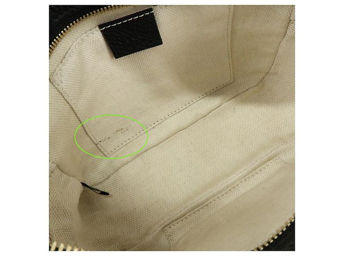 Borsa a tracolla e spalla GUCCI SOHO in pelle Nero 308364 - vista 17