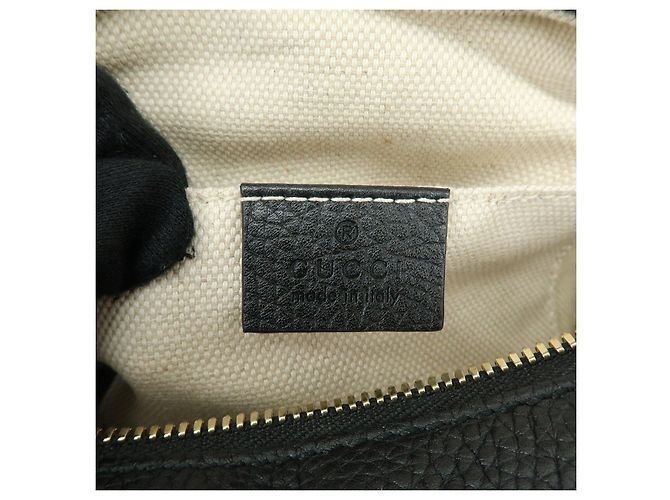 Borsa a tracolla e spalla GUCCI SOHO in pelle Nero 308364 - vista 20