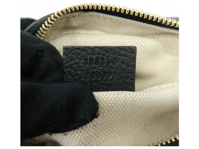 Borsa a tracolla e spalla GUCCI SOHO in pelle Nero 308364 - vista 21