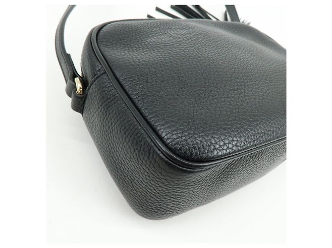 Borsa a tracolla e spalla GUCCI SOHO in pelle Nero 308364 - vista 9