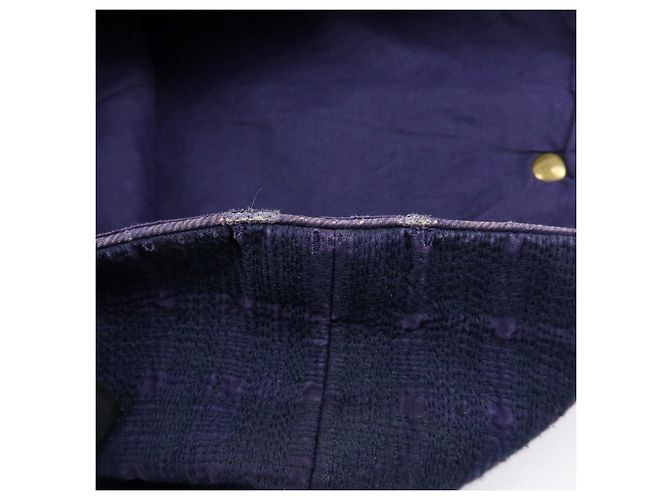 Hermès HERMES Amedaba GM Canvas Leder Tote Bag Navy Purple - Ansicht 20