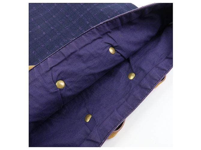 Hermès HERMES Amedaba GM Canvas Leder Tote Bag Navy Purple - Ansicht 23