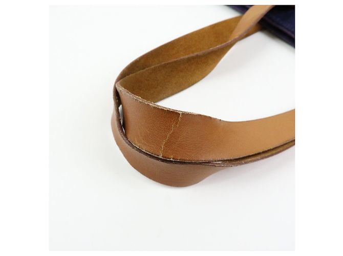 Hermès HERMES Amedaba GM Canvas Leder Tote Bag Navy Purple - Ansicht 8