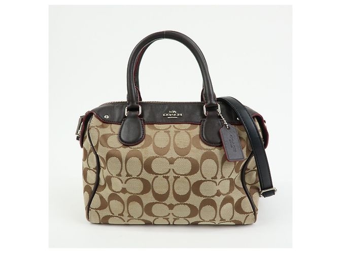 COACH Set di 3 borse a spalla e pochette in tela e pelle 2Way Marrone Nero - vista 2