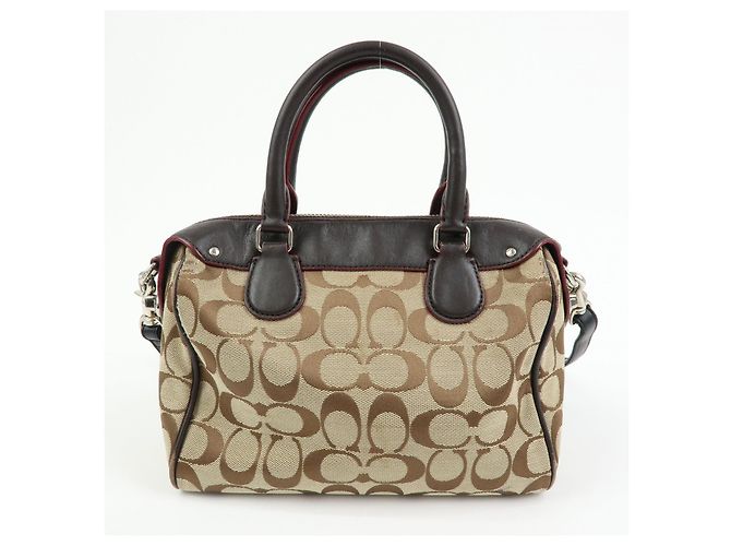 COACH Set di 3 borse a spalla e pochette in tela e pelle 2Way Marrone Nero - vista 3