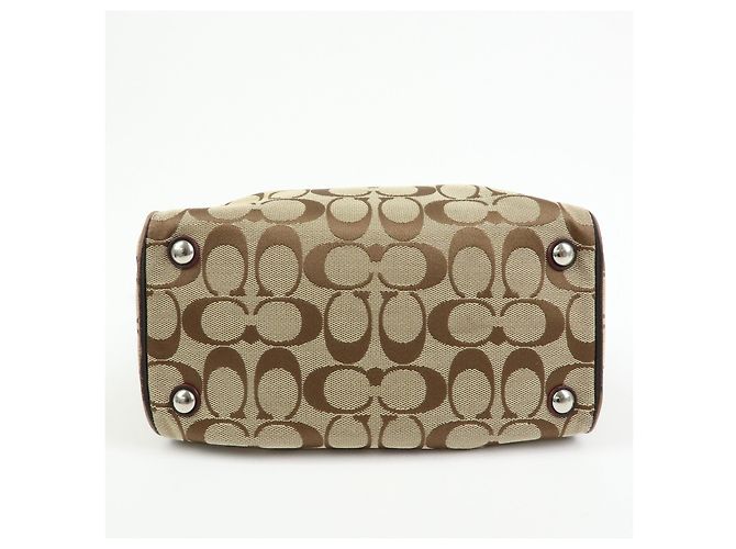 COACH Set di 3 borse a spalla e pochette in tela e pelle 2Way Marrone Nero - vista 4