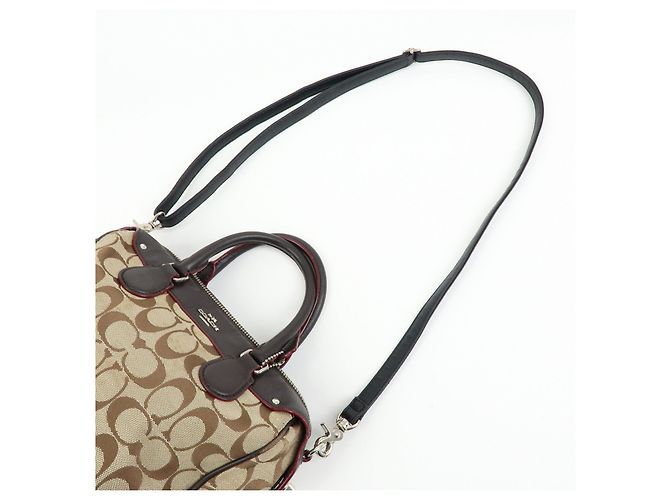 COACH Set di 3 borse a spalla e pochette in tela e pelle 2Way Marrone Nero - vista 5