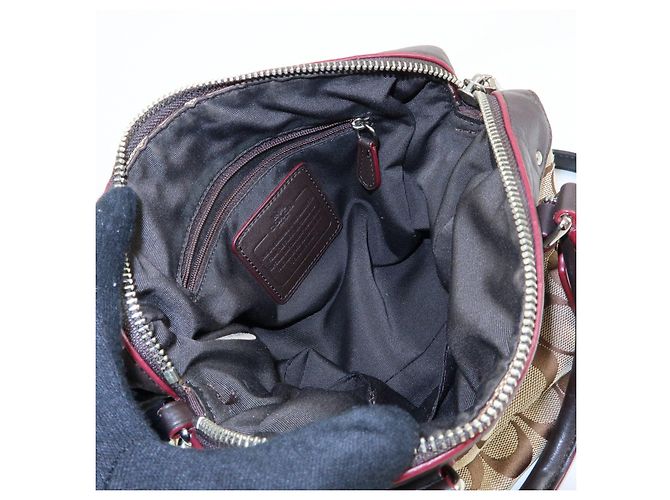COACH Set di 3 borse a spalla e pochette in tela e pelle 2Way Marrone Nero - vista 9