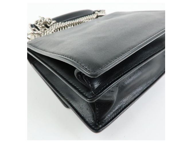 FENDI Kan I Mini Borsa a tracolla e spalla in pelle con catena Nero 8M0381 - vista 12