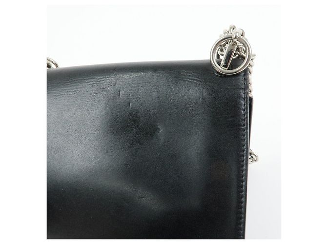 FENDI Kan I Mini Borsa a tracolla e spalla in pelle con catena Nero 8M0381 - vista 16