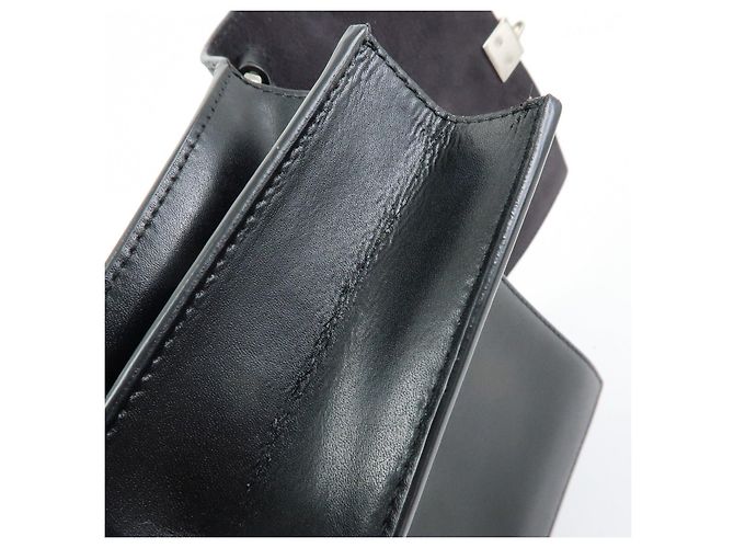 FENDI Kan I Mini Borsa a tracolla e spalla in pelle con catena Nero 8M0381 - vista 19