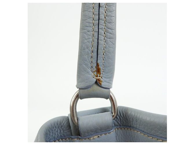 Borsa Tote e Borsa a Mano PRADA in pelle Vitello Daino Azzurro BR2252 - vista 11