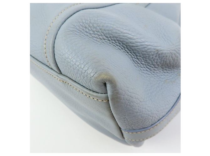 Borsa Tote e Borsa a Mano PRADA in pelle Vitello Daino Azzurro BR2252 - vista 12