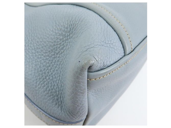 Borsa Tote e Borsa a Mano PRADA in pelle Vitello Daino Azzurro BR2252 - vista 14