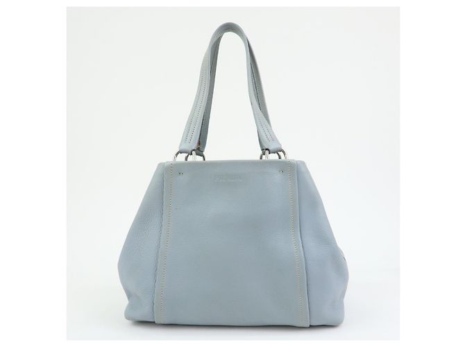 Borsa Tote e Borsa a Mano PRADA in pelle Vitello Daino Azzurro BR2252 - vista 2