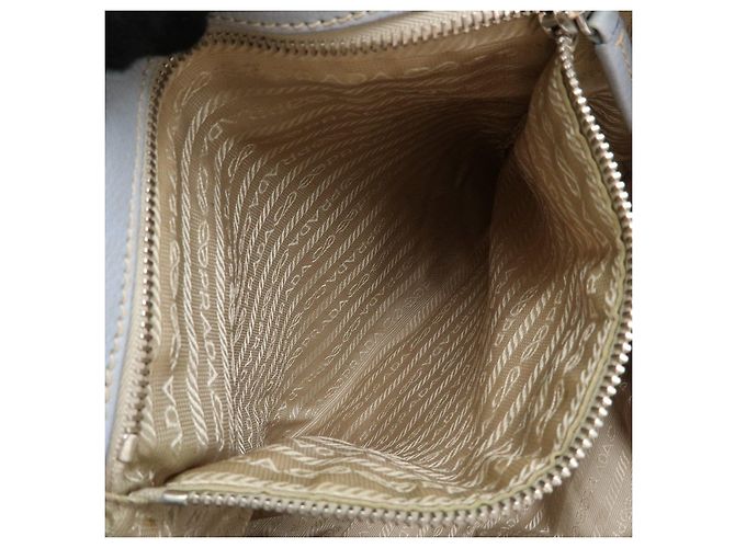 Borsa Tote e Borsa a Mano PRADA in pelle Vitello Daino Azzurro BR2252 - vista 22