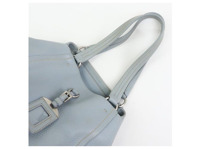 Borsa Tote e Borsa a Mano PRADA in pelle Vitello Daino Azzurro BR2252 - vista 6