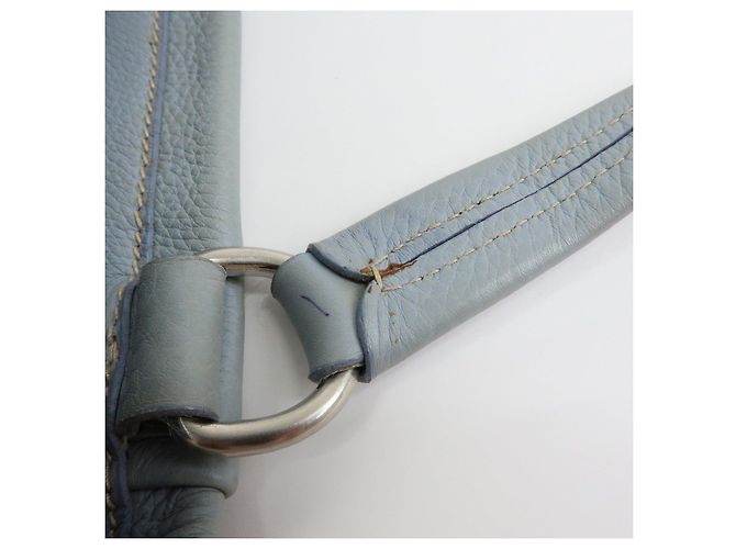 Borsa Tote e Borsa a Mano PRADA in pelle Vitello Daino Azzurro BR2252 - vista 8