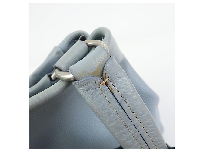 Borsa Tote e Borsa a Mano PRADA in pelle Vitello Daino Azzurro BR2252 - vista 9