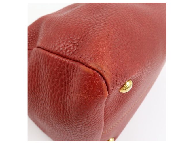 Borsa 2Way in pelle di vitello con logo PRADA Borsa a mano Borsa a tracolla Rossa - vista 13