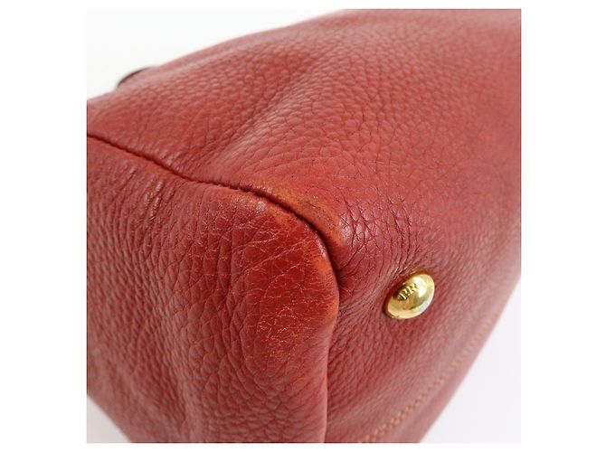 Borsa 2Way in pelle di vitello con logo PRADA Borsa a mano Borsa a tracolla Rossa - vista 15