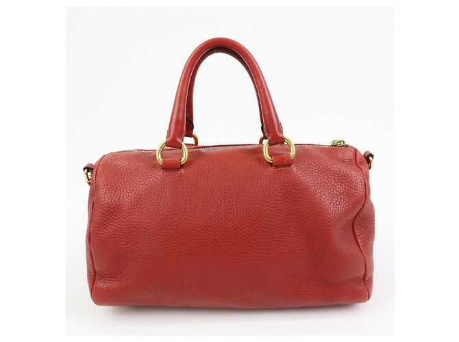 Borsa 2Way in pelle di vitello con logo PRADA Borsa a mano Borsa a tracolla Rossa - vista 2