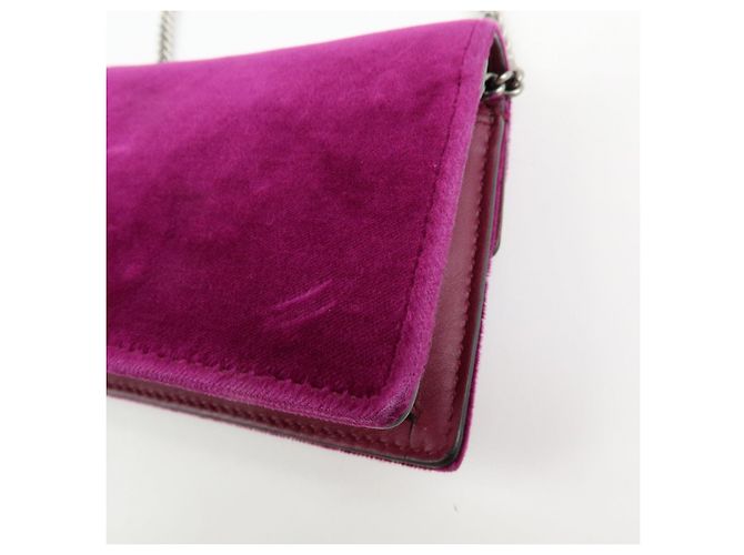 Borsa GUCCI Dionysus Super Mini Bag in velluto con catena 476432 - vista 11