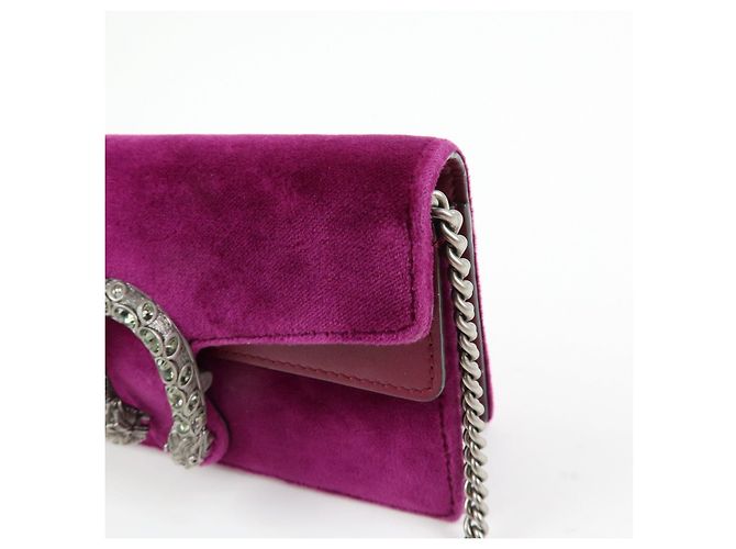 Borsa GUCCI Dionysus Super Mini Bag in velluto con catena 476432 - vista 12